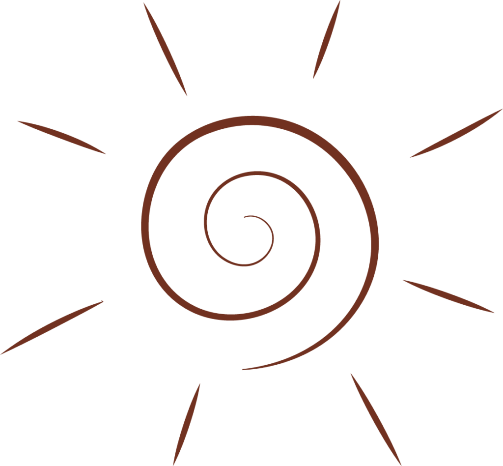 icône soleil de Clarence Yoga terracotta